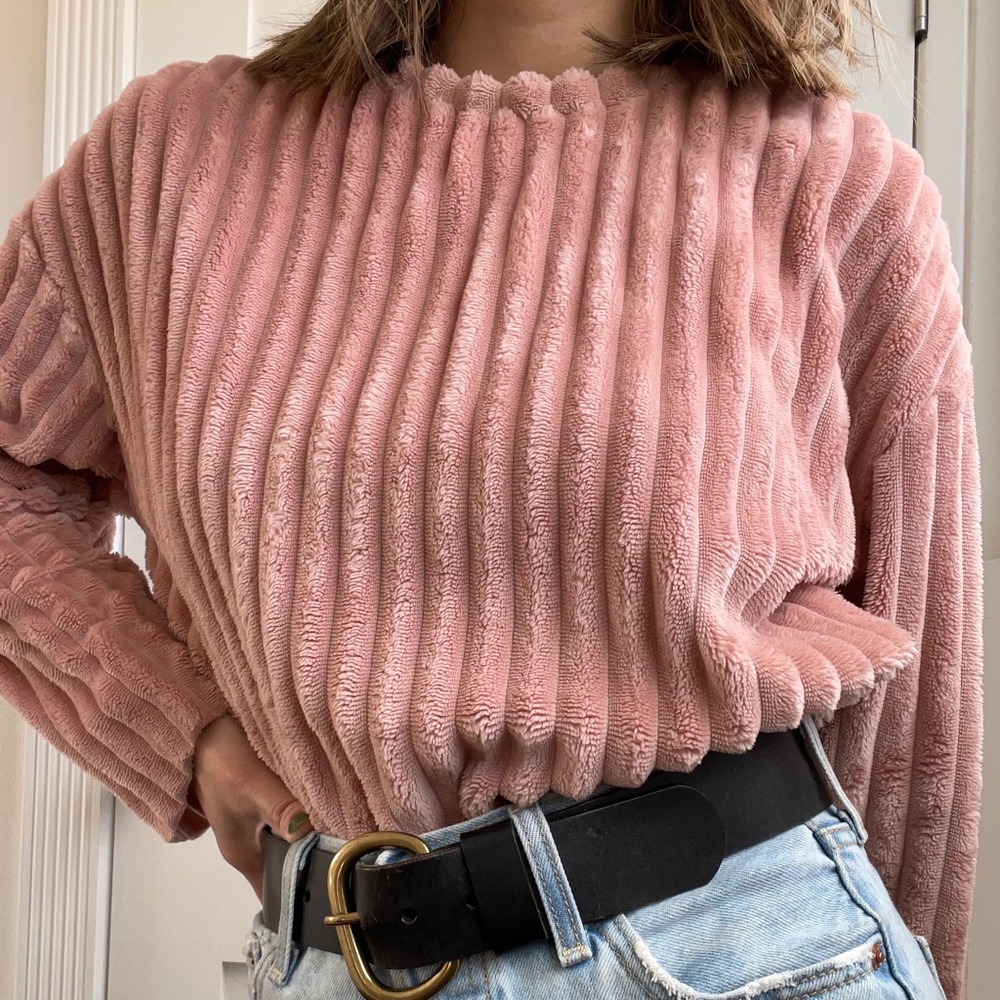 Zara pleated knit top XS